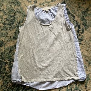 Loft Grey & Pinstripe Tank, XSP